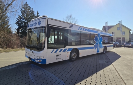 fahrzeugbild Notrufzentrale des Kt Aargau (Grossraumrettungswagen)